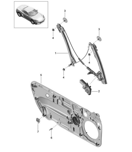 Diagram 804-030 Porsche 997 MK1 Carrera 2 3.6L 2005-08 Carrozzeria