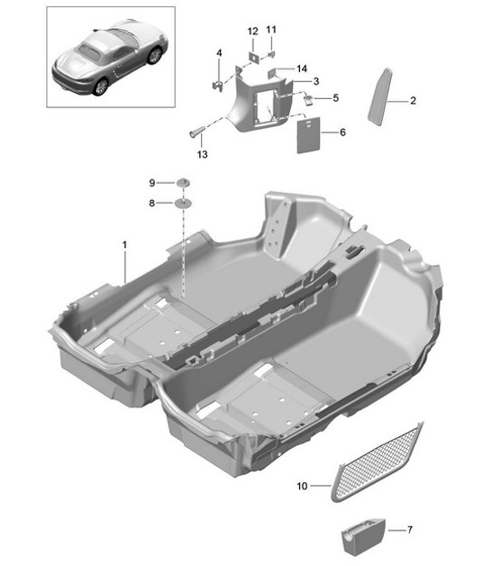 Diagram 807-010 Porsche 991 (911) MK1 2012-2016 Body