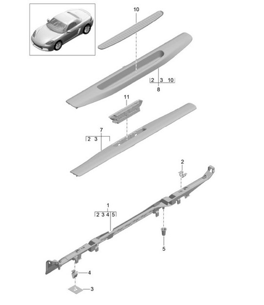 Diagram 807-015 Porsche Macan (95B) MK1 (2014-2018) Body