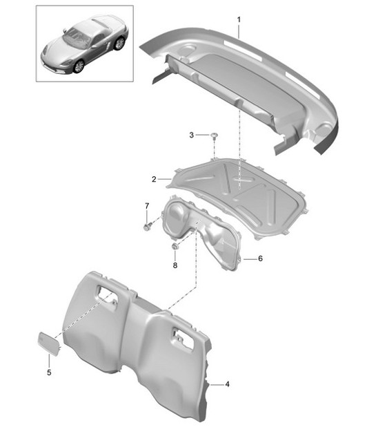 Diagram 807-025 Porsche 996 (911) (1997-2005) Body