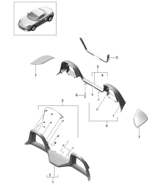 Diagram 807-030 Porsche 968 3.0L 1992-94 Body