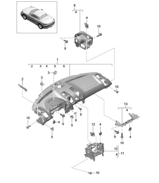 Diagram 809-000 Porsche 991 (911) MK1 2012-2016 Body