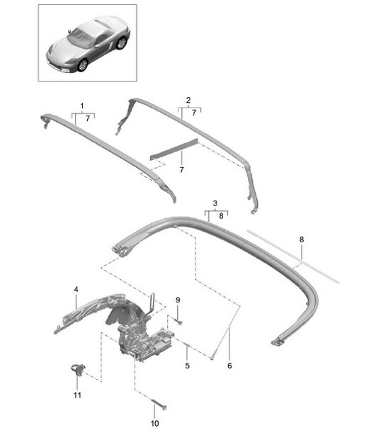 Diagram 811-010 Porsche Macan (95B) MK1 (2014-2018) Body