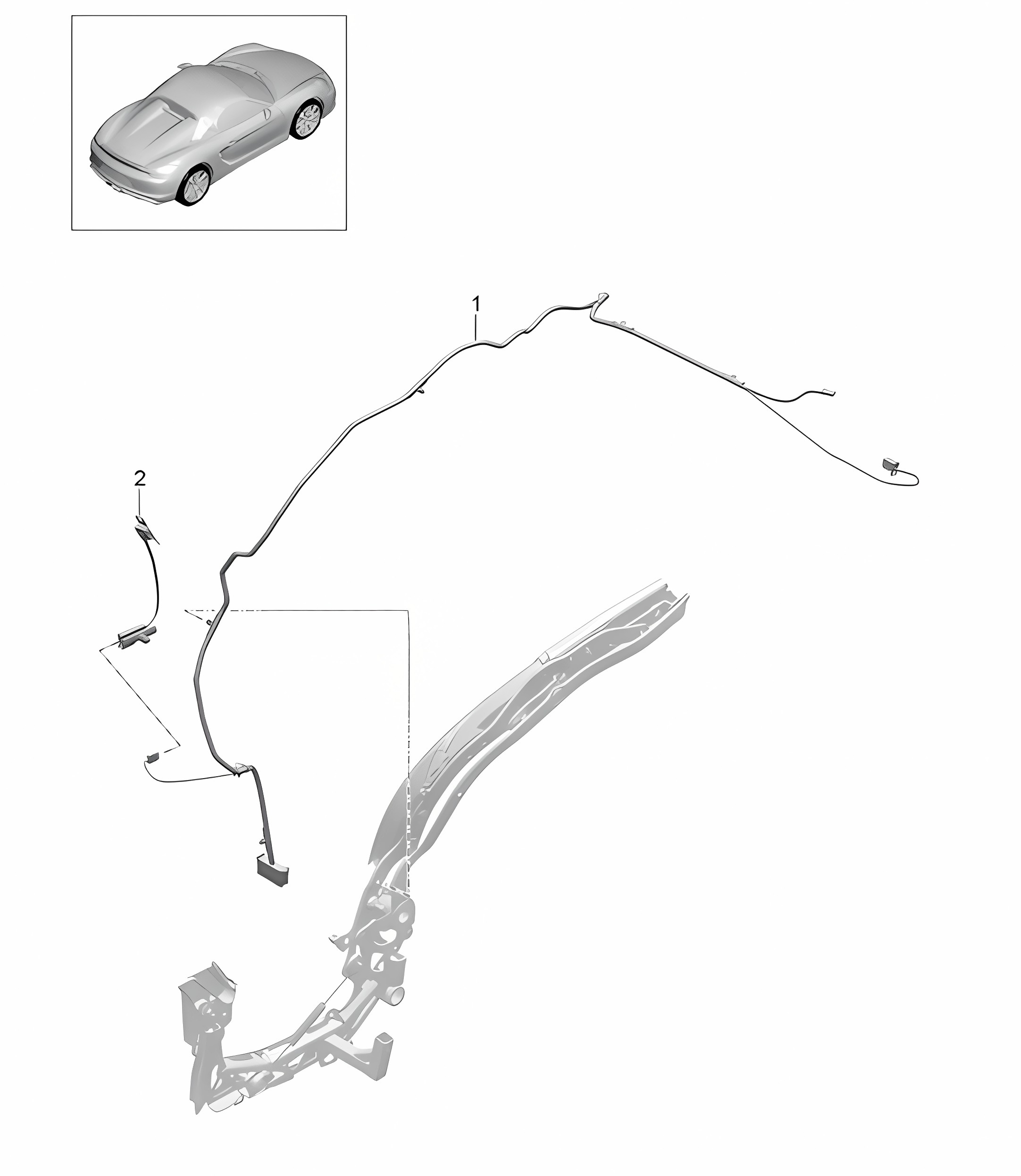 Convertible top / Wire set 718 (982) Boxster 2017>>
