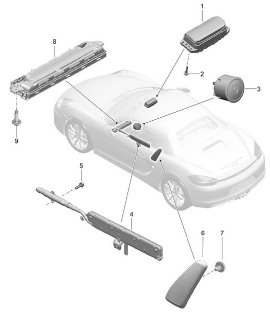 Diagram 812-050 Porsche Boxster 986/987/981 (1997-2016) Body
