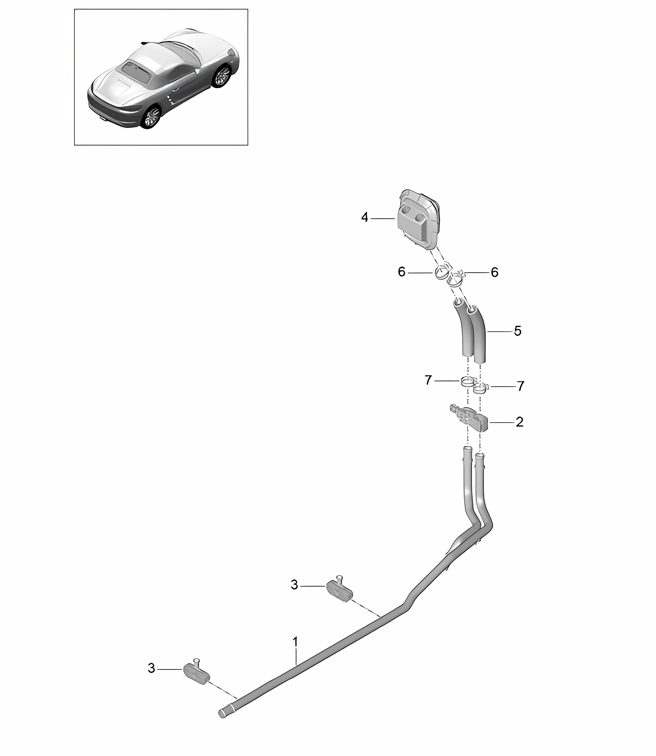 Heater / Feed line / Return line 718 (982) Boxster 2017>>