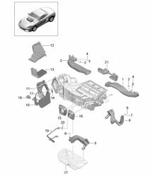 Luchtgeleider / Luchtverdeler 718 (982) Boxster 2017>>