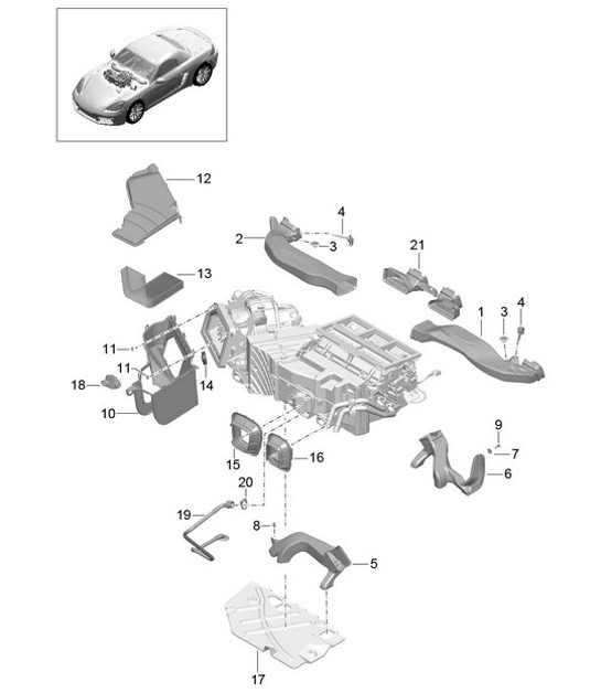 Diagram 813-005 Porsche Cayman S 3.4L 987C 2005-08 Carrosserie