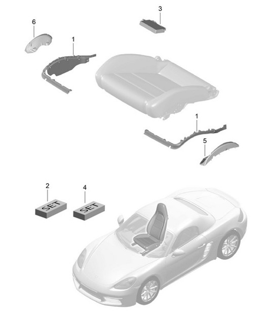 Diagram 817-009 Porsche 997 (911) MK1 2005-2008 Body