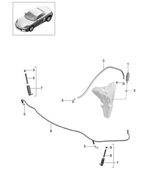 Diagram 904-020 Porsche Macan (95B) MK1 (2014-2018) Electrical equipment