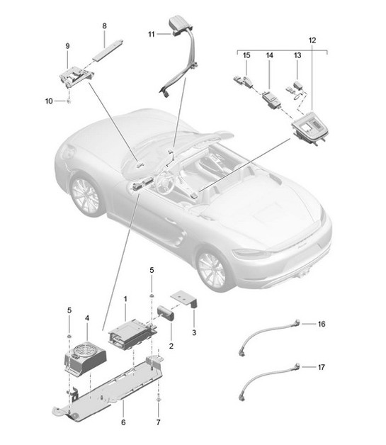 Diagram 911-004 Porsche 992 (911) MK1 2019-2024 Electrical equipment