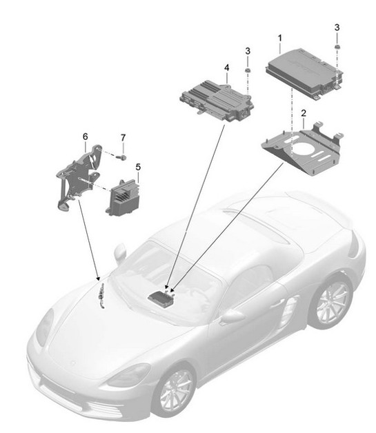 Diagram 911-010 Porsche 996 (911) (1997-2005) Electrical equipment