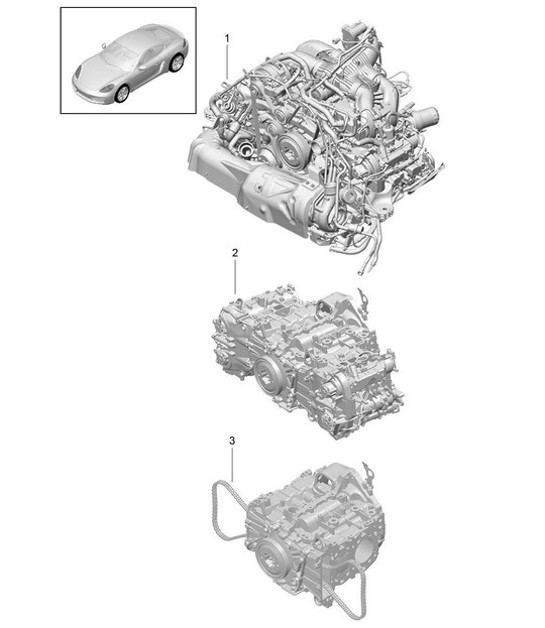Diagram 101-000 Porsche Boxster GTS 718 2.5L PDK (365 Bhp) 05/2017>> Engine