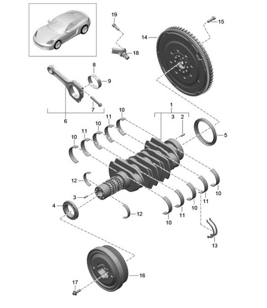 Diagram 102-000 Porsche Macan (95B) MK1 (2014-2018) Motor