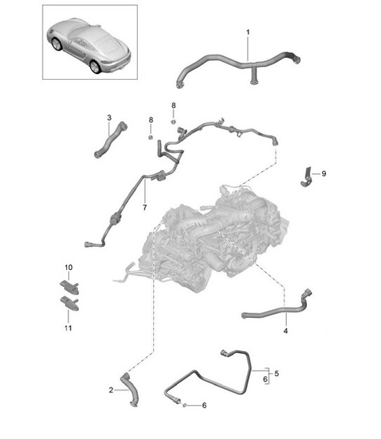 Diagram 104-010 Porsche 911 & 912 (1965-1989) Engine