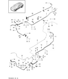 Wasserkühlung / Kühlmittelrohr / Entlüftungsleitung 718C (982C) Cayman 2017>>