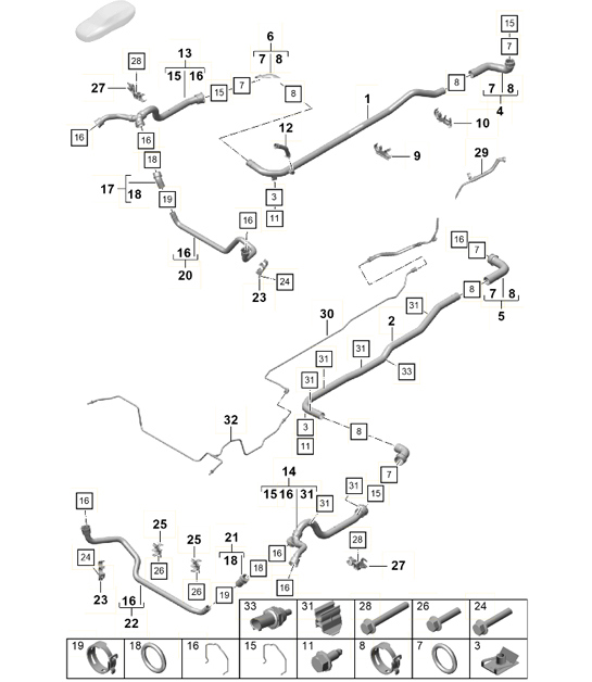 Diagram 105-011 Porsche 911 & 912 (1965-1989) Engine