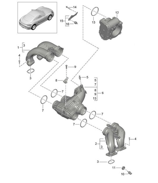 Diagram 107-010 Porsche 911 & 912 (1965-1989) Engine