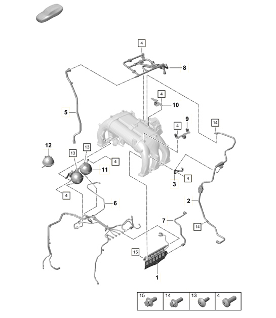 Diagram 107-016 Porsche 944 2.7L 8V 1988-89 
