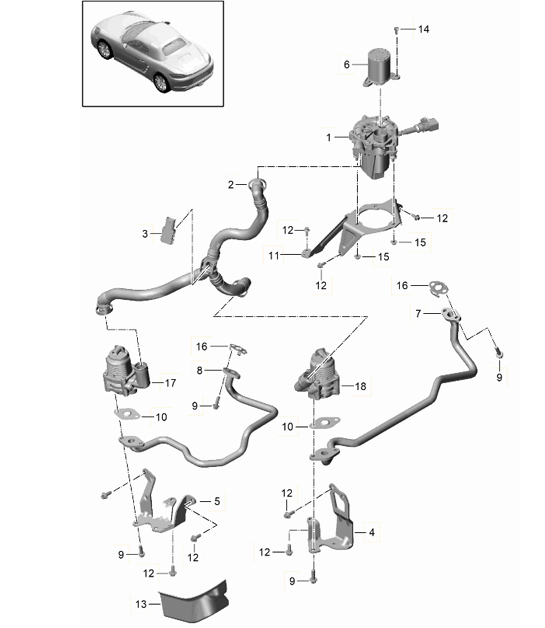 Diagram 108-000 Porsche 911 & 912 (1965-1989) Engine