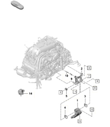 Engine suspension 718C (982C) Cayman GTS 4.0L 2017>>