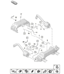 Petrol particulate filter / Exahust flap control unit 718C (982C) Cayman GTS 4.0L 2017>>