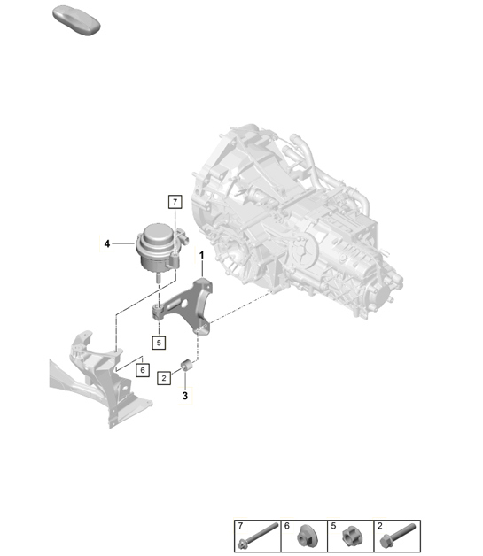 Diagram 306-050 Porsche Cayman 718C (982C) 2017>> Transmission