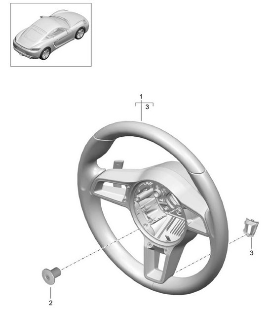Diagram 403-055 Porsche 955 Cayenne 3.2L V6 2003-06 Front Axle, Steering 