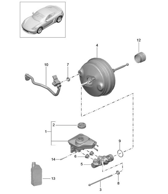 Diagram 604-000 Porsche 993 (911) GT2 1994-97 Wheels, Brakes