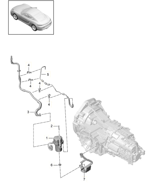 Diagram 604-050 Porsche Boxster 986/987/981 (1997-2016) Wheels, Brakes