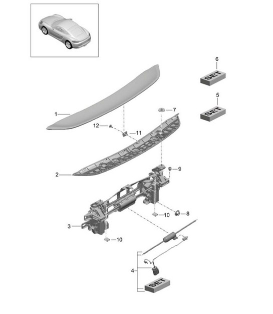 Spoiler posteriore 718C (982C) Cayman 2017>>