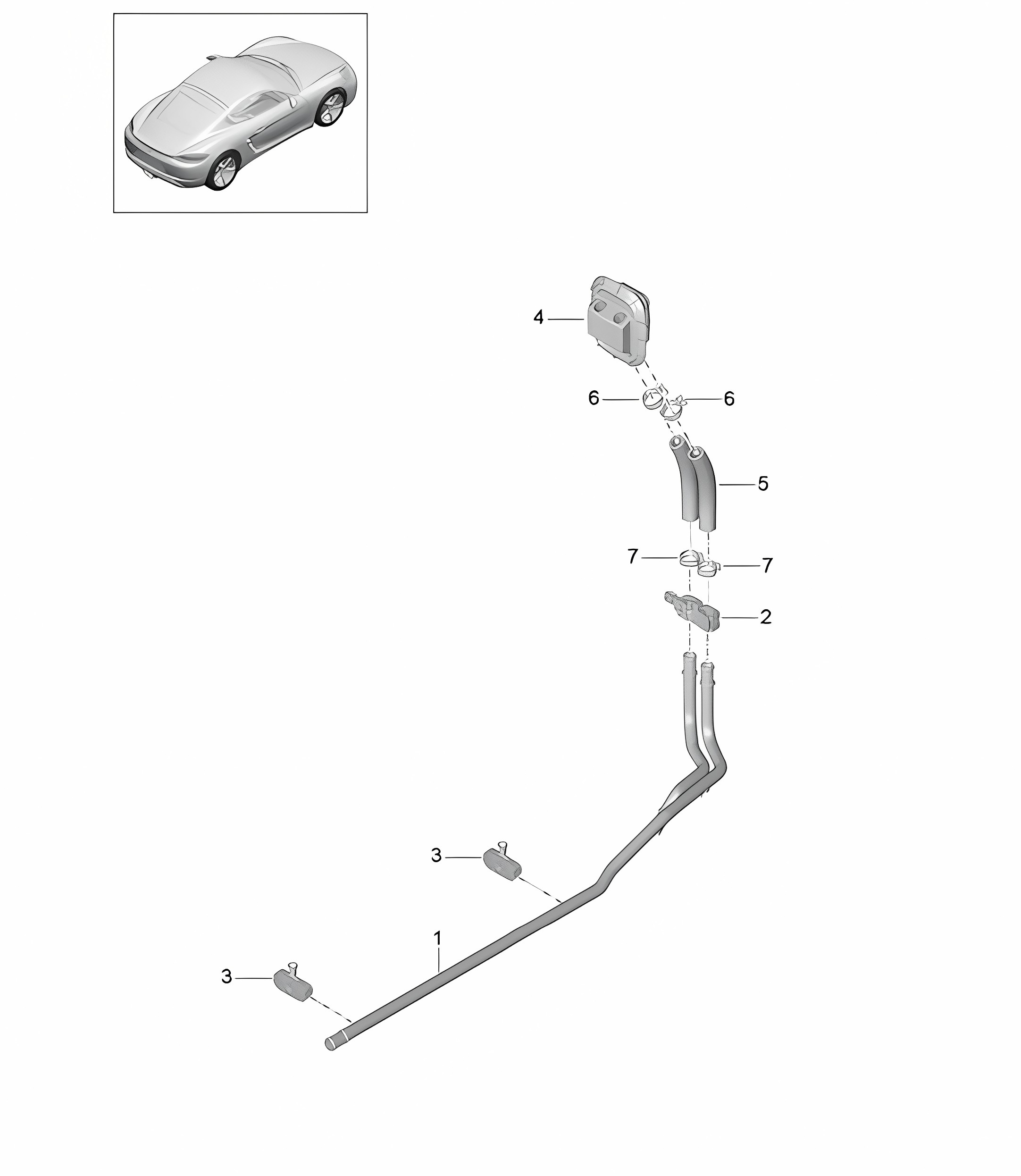 Heater / Feed line / Return line 718C (98C) Cayman 2017>>