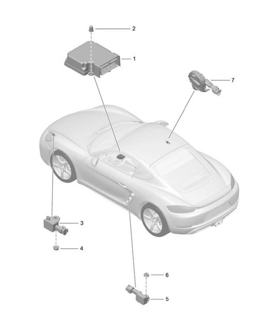 Diagram 901-005 Porsche 993 (911) C2 1994-97 Electrical equipment