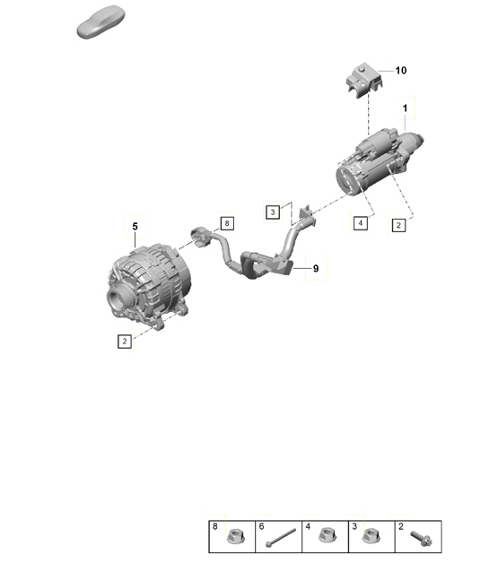 Diagram 902-004 Porsche 924 (1977-1988) Electrical equipment