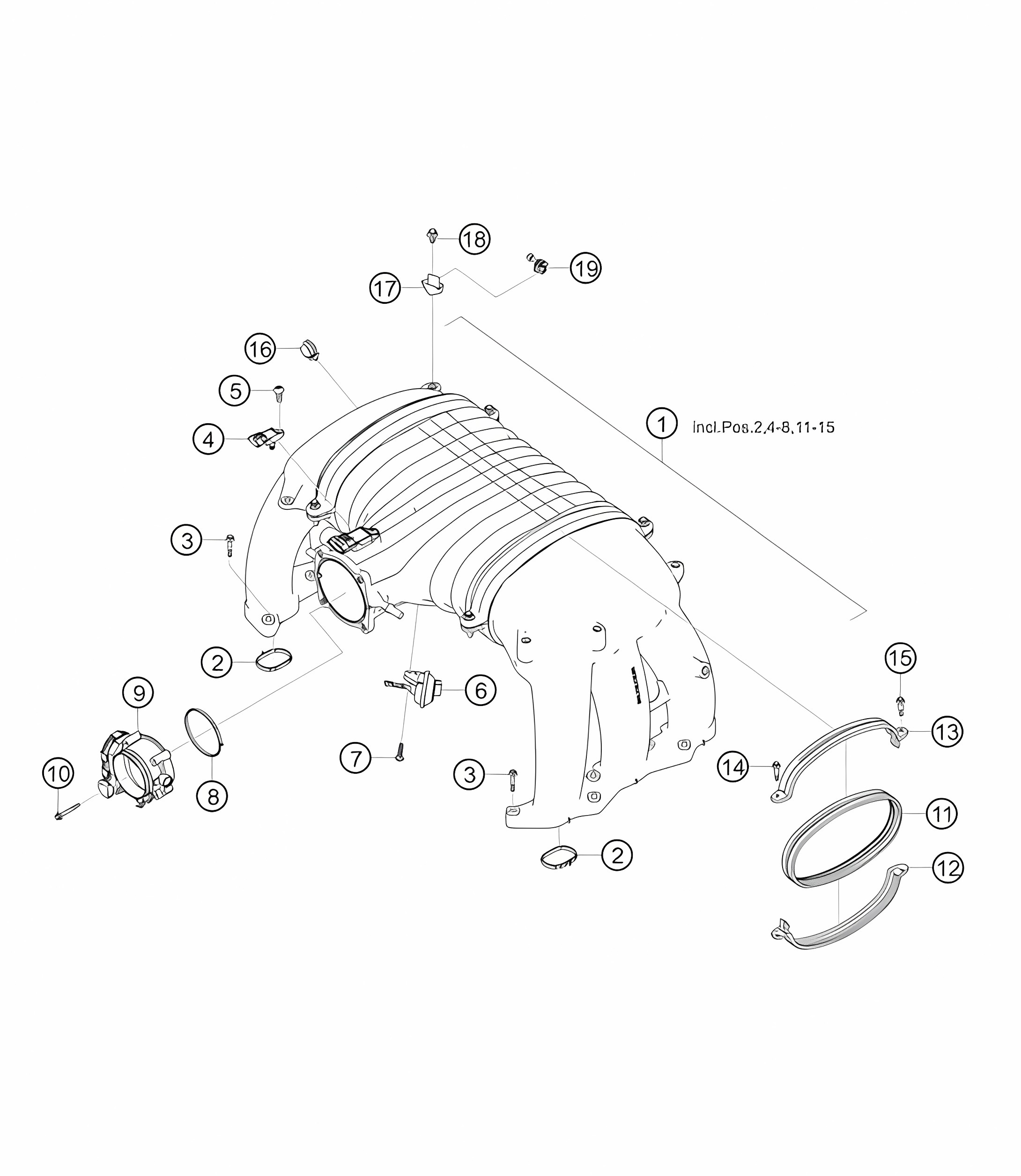 Intake system 982 Cayman GT4 Clubsport 2019-2020