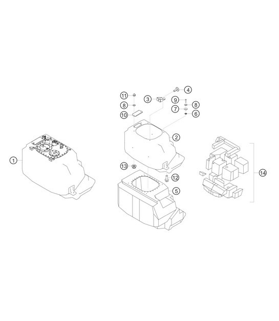 Diagram 2.2-02 Porsche Macan (95B) MK1 (2014-2018) Fuel System, Exhaust System