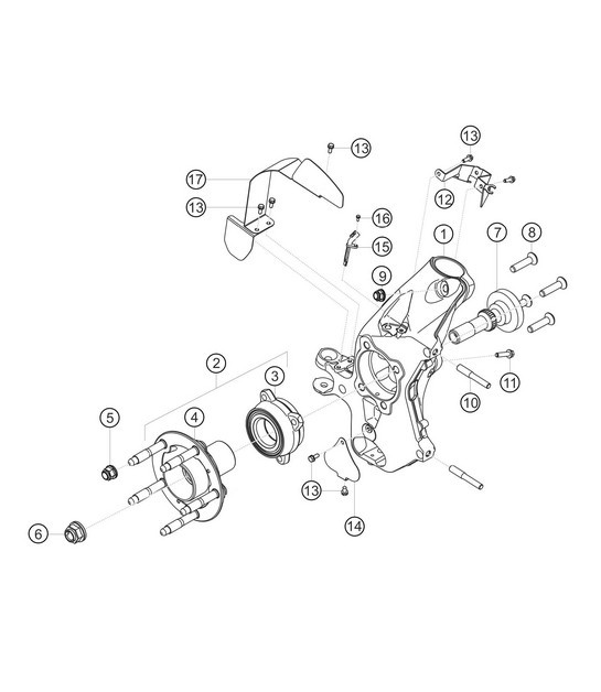 Diagram 4.4-02 Porsche Panamera 970 MK2 (2014-2016) Assale anteriore, sterzo 