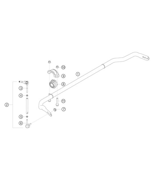 Diagram 4.4-03 Porsche Macan (95B) MK1 (2014-2018) Front Axle, Steering 
