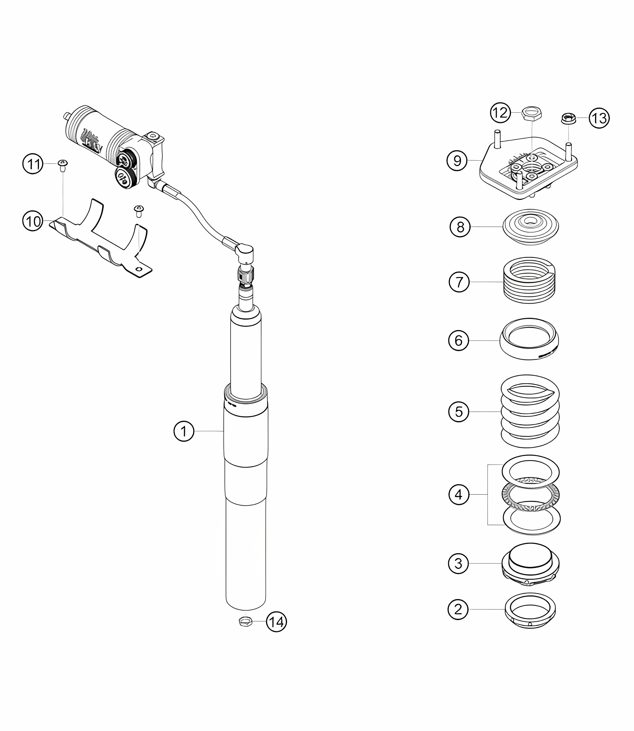 Suspension strut front competition 982 Cayman GT4 Clubsport 2019-2020