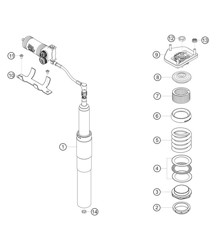 Jambe de suspension avant compétition 982 Cayman GT4 Clubsport 2019-2020