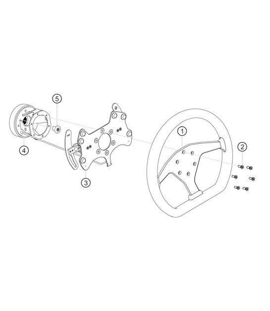 Diagram 4.4-08 Porsche 356 (1950-1965) Front Axle, Steering 