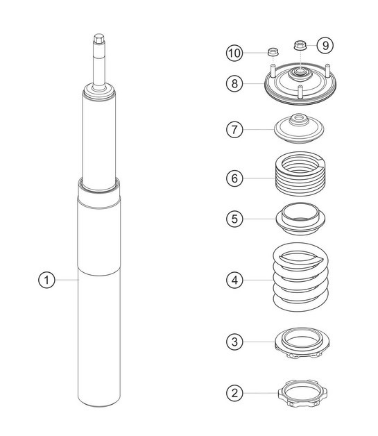 Diagram 5.5-05 Porsche 911 1987-1989 3.2L G50 Essieu arrière