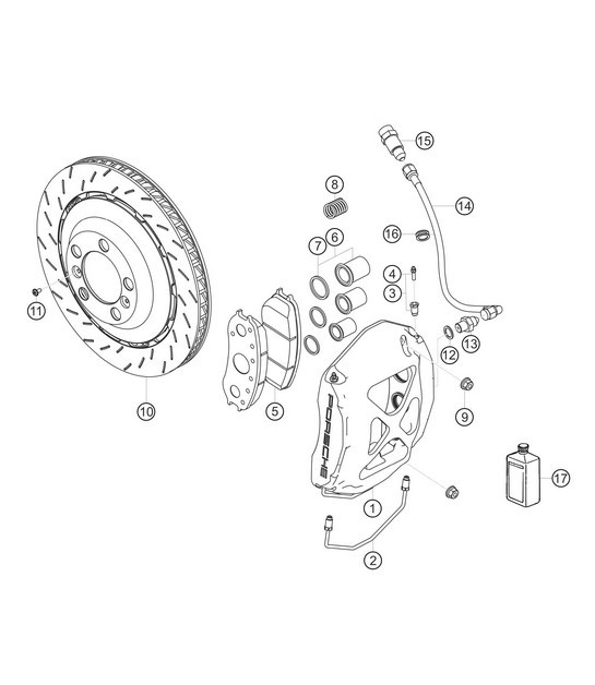 Diagram 6.6-02 Porsche Boxster 981 S / GTS 3.4L 2012-16 Wheels, Brakes