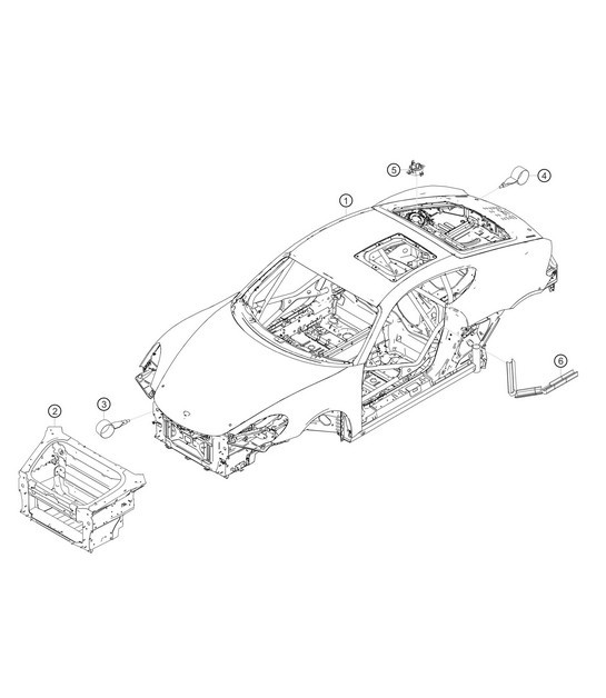 Diagram 8.8-01 Porsche 993 (911) TURBO 1994-96 Body
