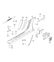 Side member trim / Ventilation 982 Cayman GT4 Clubsport 2019-2020