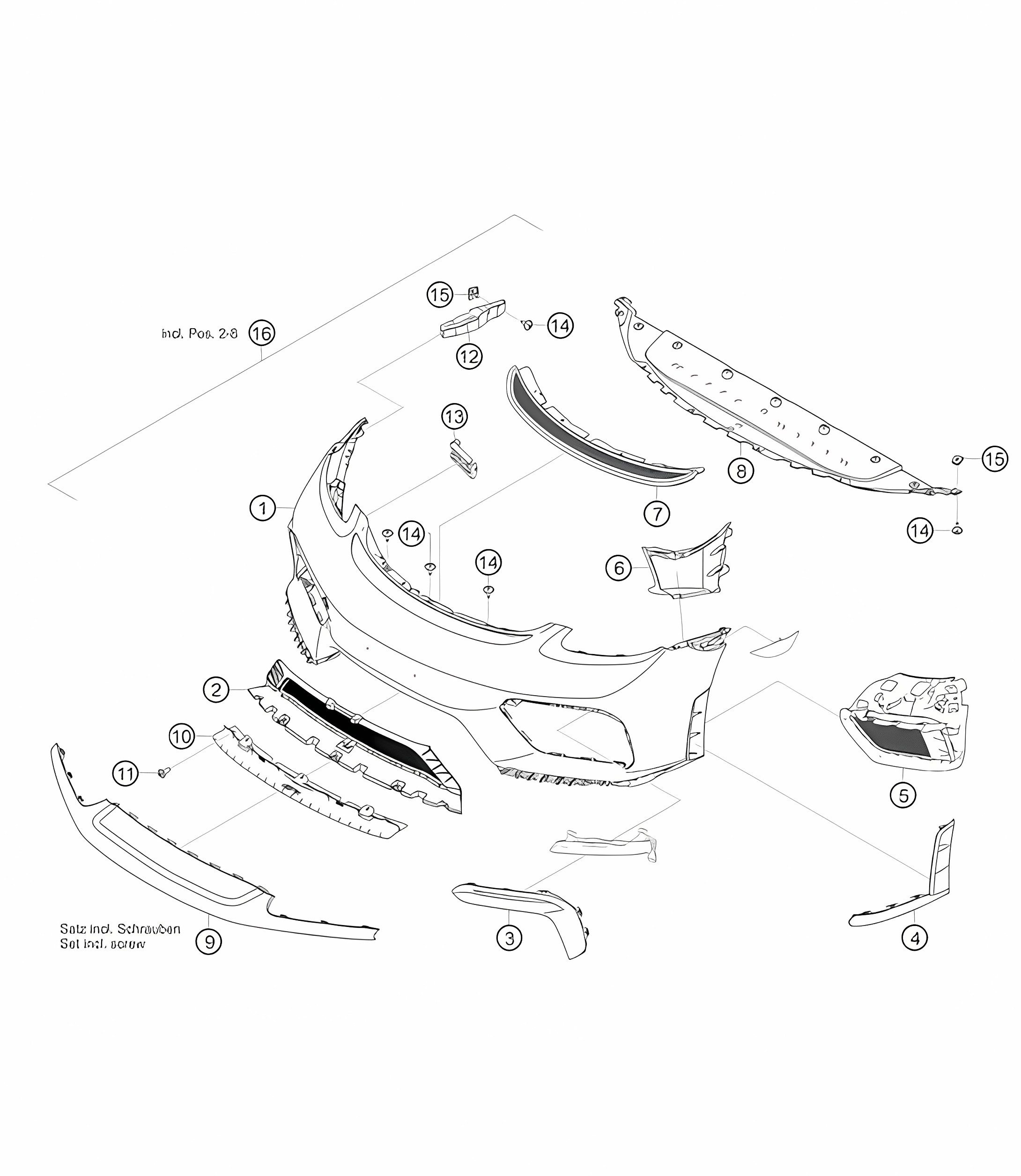 Front-end covering 982 Cayman GT4 Clubsport 2019-2020