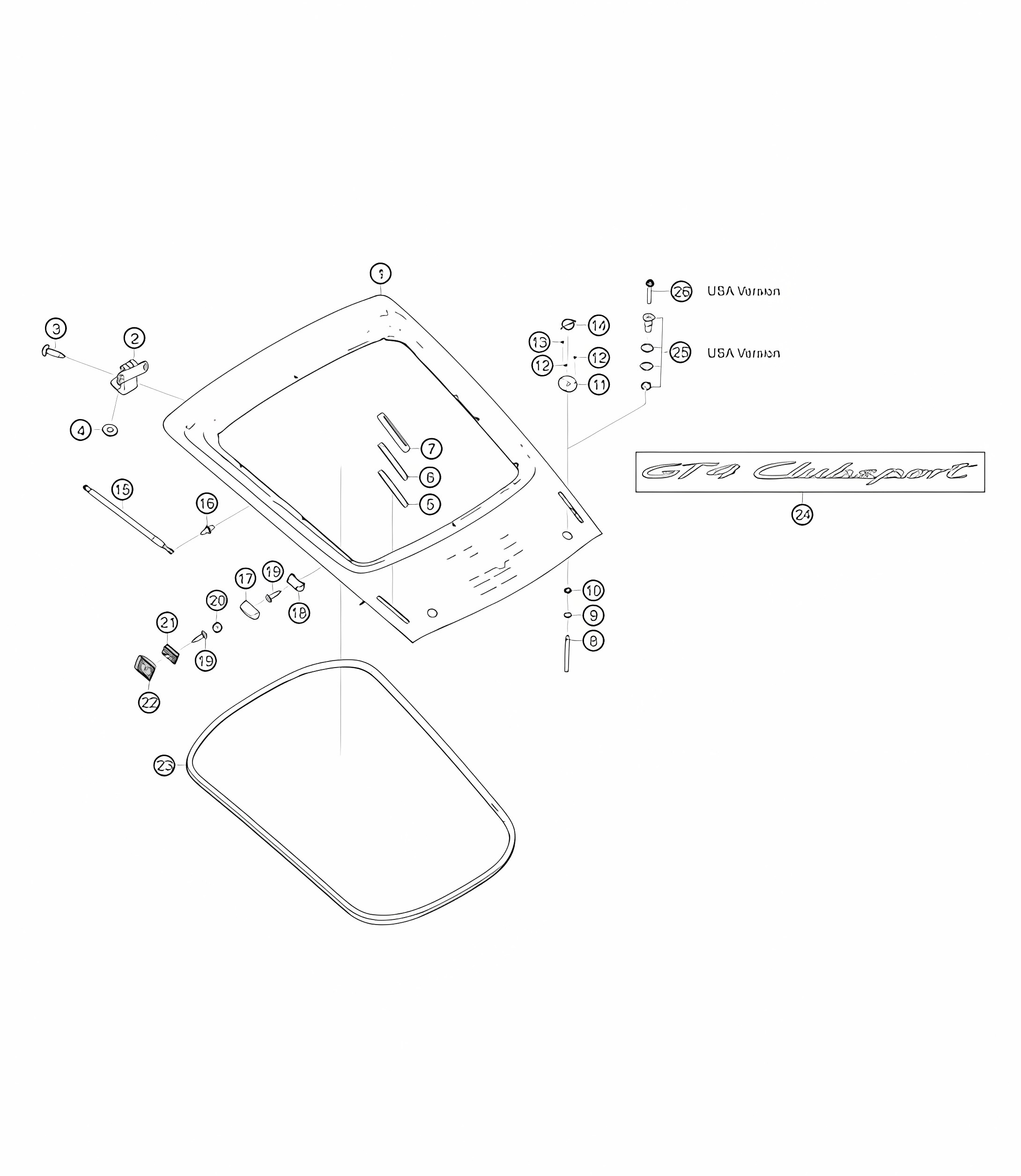 Rear cover 982 Cayman GT4 Clubsport 2019-2020