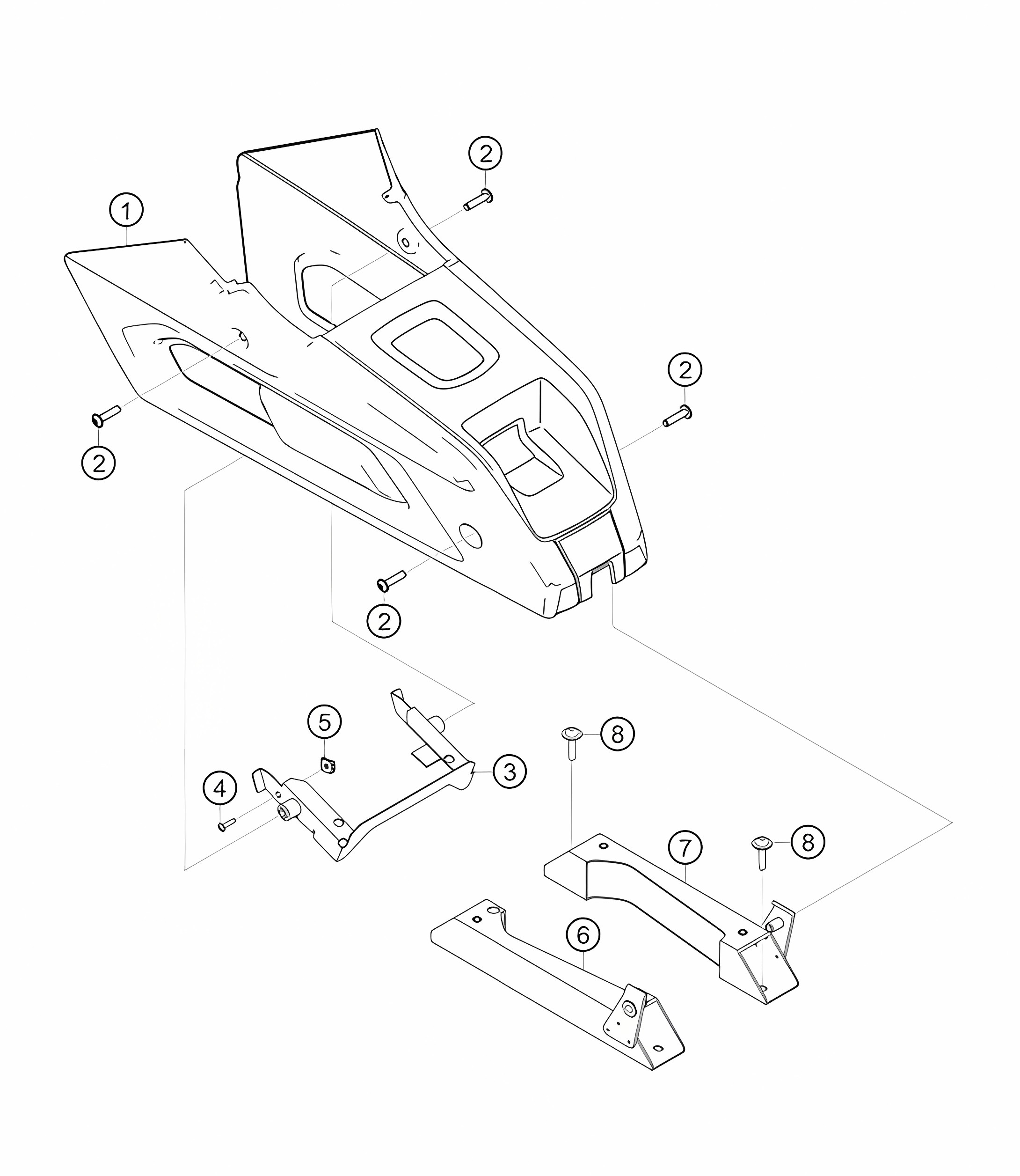 Center console 982 Cayman GT4 Clubsport 2019-2020