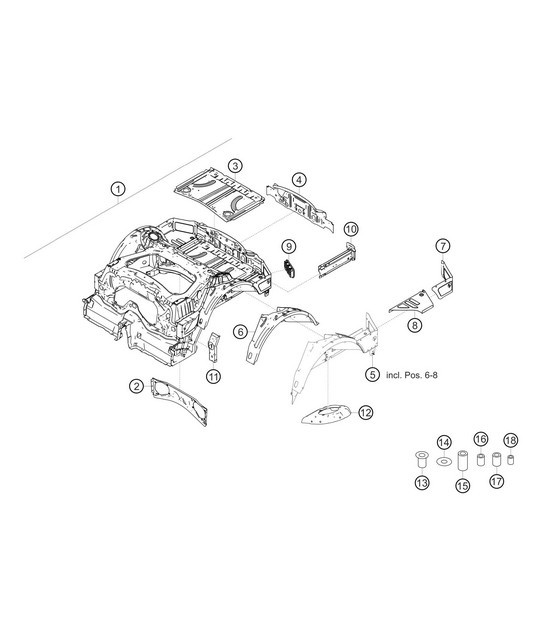 Diagram 8.8-04 Porsche 911 1978-1983 3.0L / SC Body