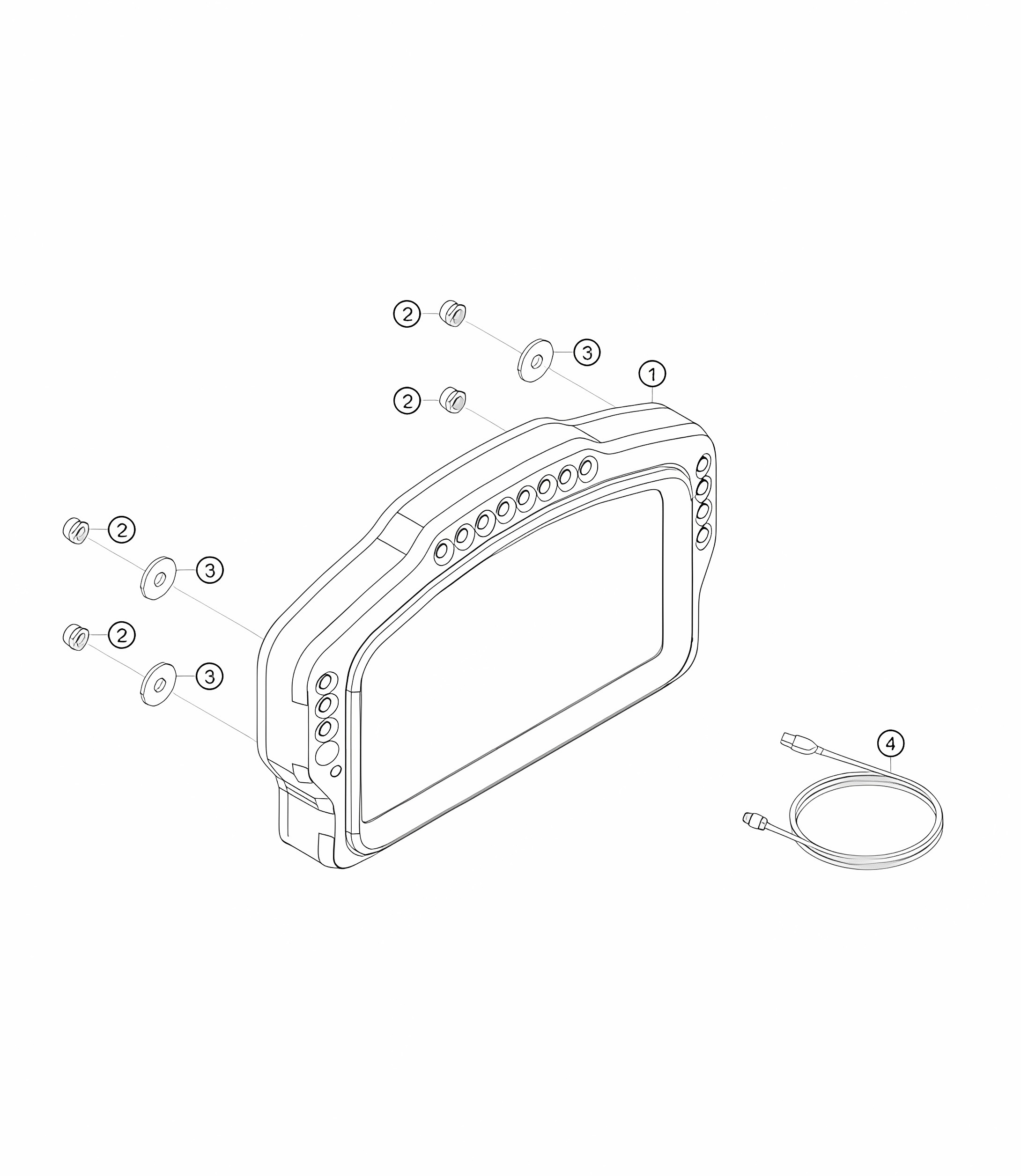 Display system 982 Cayman GT4 Clubsport 2019-2020